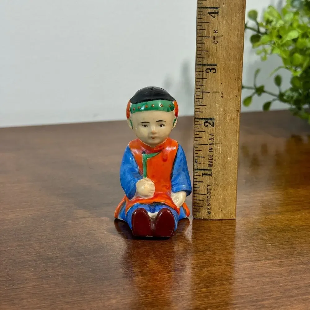 Vintage Japanese Boy Salt or Pepper Shaker Made in Japan Figurine